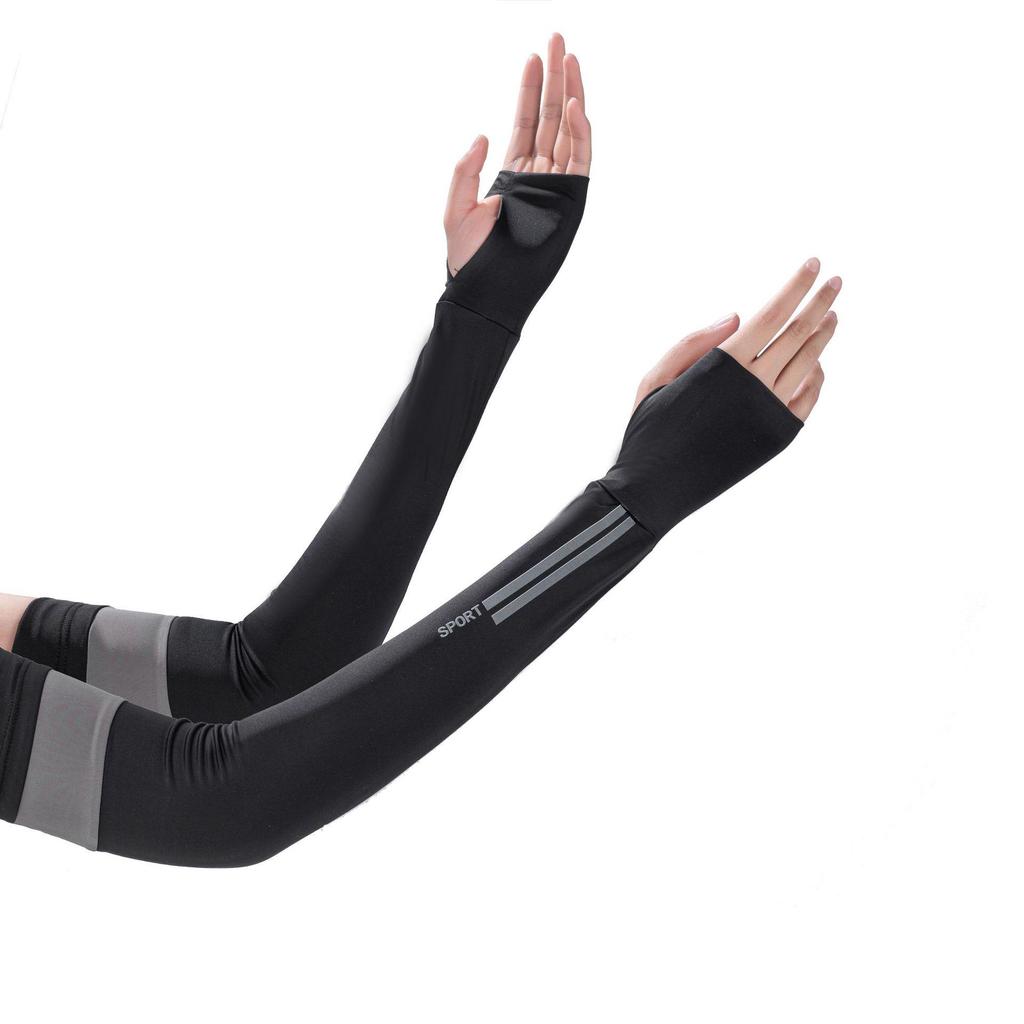 Ice Silk Sun Protection Arm Sleeves for Women - UV-Resistant, Breathable, and Cooling for Outdoor Cycling