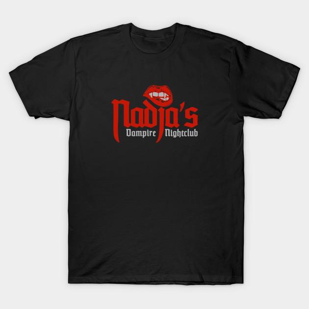 

Men Black Print T-shirt Nadja S Vampire Nightclub No-Cut Transfer Paper Print Cotton Tshirt XL чорний