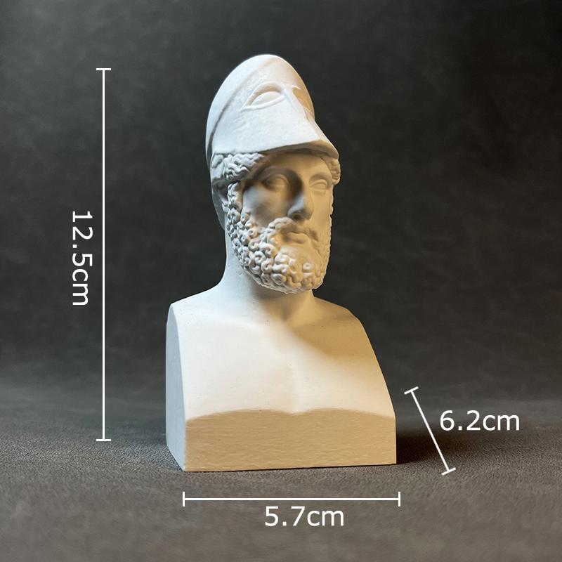 

Archon Pericles Figures Plaster Statue Desk Decoration Ornaments Characters Sculpture Sketching Practice Coloring Teaching Tool