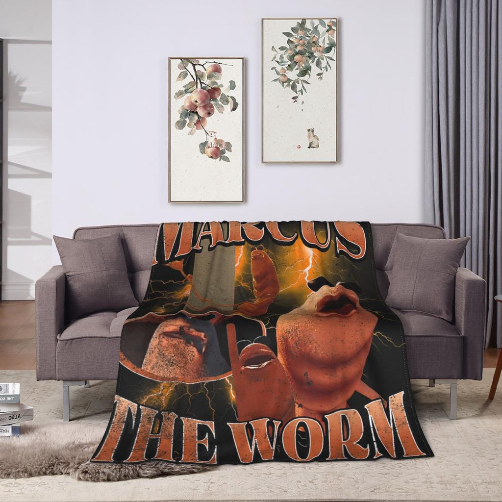 Soft Blanket Decorative Marcus The Worm Bedding Throws Flannel Bedspread For Bedroom Novelty Sofa Bed Cover