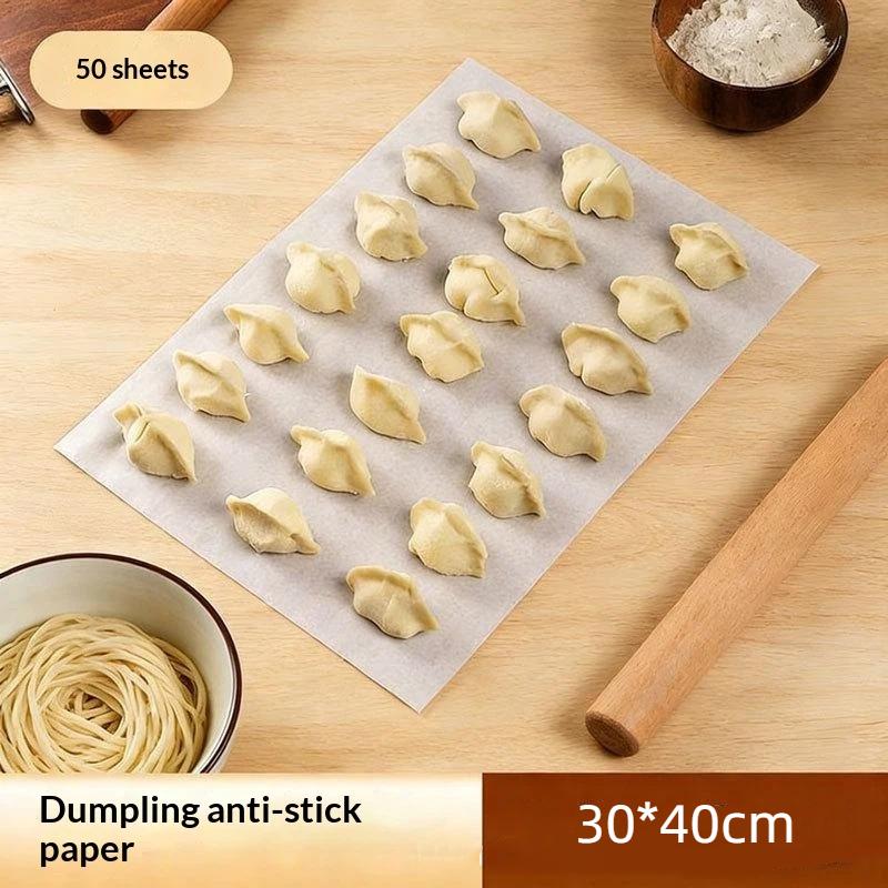 Dumpling Steamer Non-Stick Paper 50/100Pcs Food Grade Oil Proof Liner for Baozi Steaming Baking Home Kitchen Use