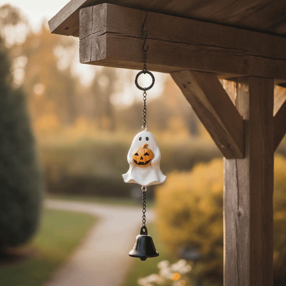 Weather Resistant Halloween Wind Chime Durable Resin Pumpkin Ghost Pendant Collectors