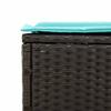 Black Sun Lounger with Cushions Poly Rattan