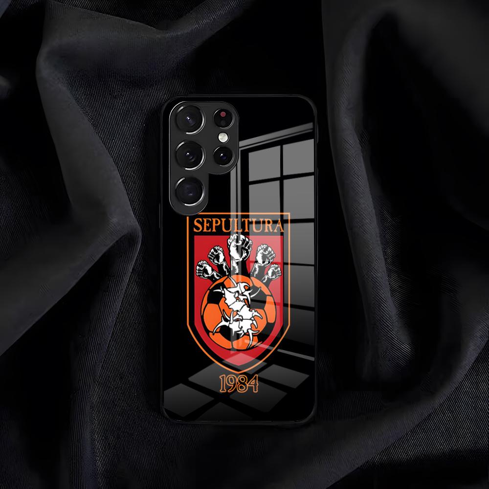 

Чехол для телефона Sepultura Для Samsung S26 S25 Edge S24 S23 S22 S21 S20 Ultra Plus FE Стеклянная крышка Galaxy S26