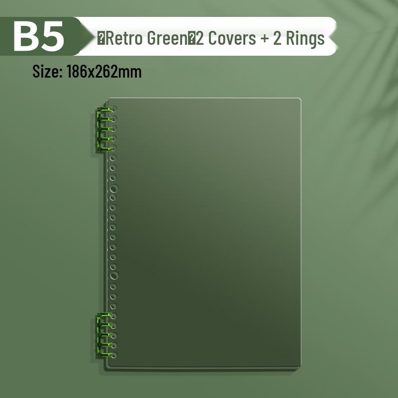 A4 Soft Cover Loose-Leaf Binder, B5 Ring Clip, Coil Binding, Hole-Punched, Notebook Shell (Ring Clips Sold Separately)