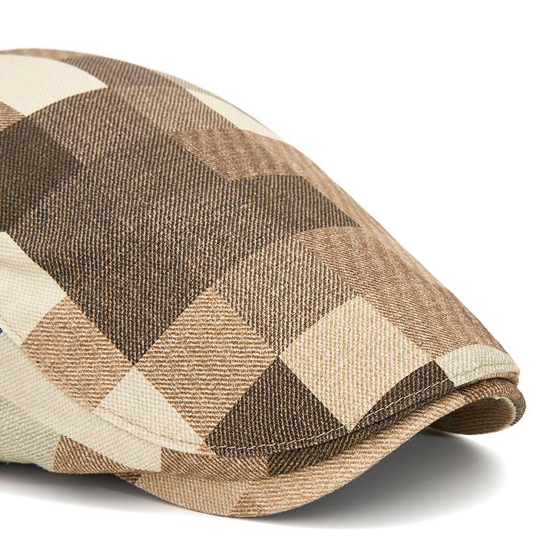Plaid Beret Unisex Spring Summer British Forward Cap Sunshade Cap