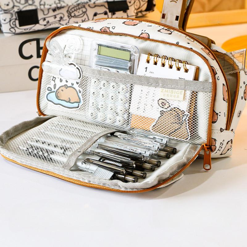 Capybara Large Capacity Pencil Case, Pencil Pouch, Pencil Bag, Pen Case, Pen Pouch, Pen Bag, Pencil Pouches, Pencil Bags, Green Pencil Case