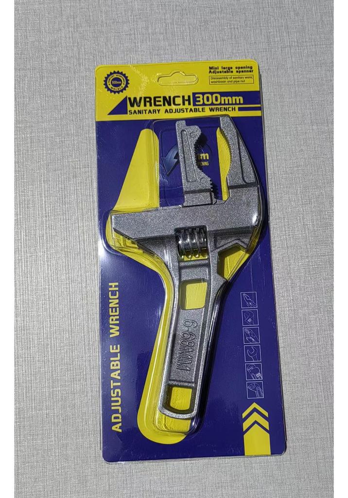 Adjustable Aluminum Alloy Wrench 6-68mm for Plumbing with Large Opening & Short Handle