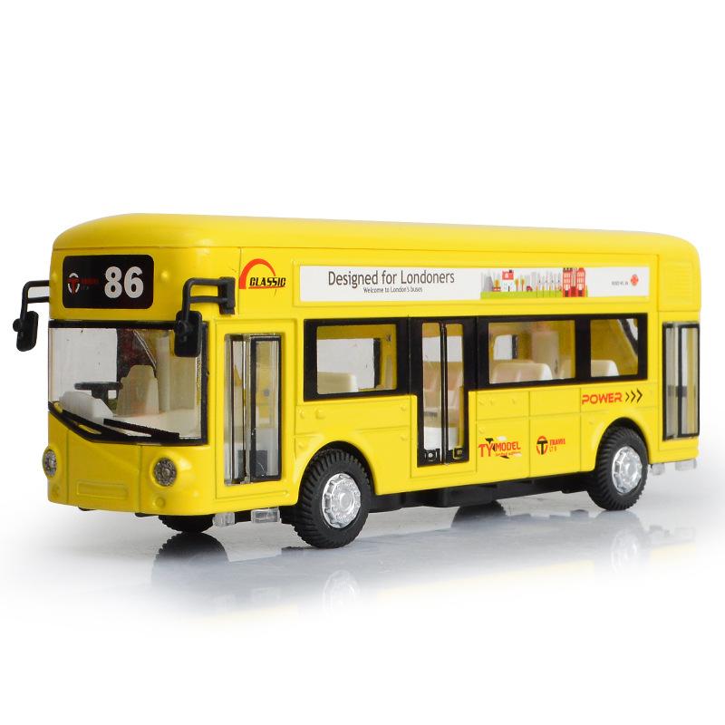 アンティーク LONDON BUS TOY 1/50 Model Alloy London Bus 86 Toy Pull Back Die Cast Vehicle with
