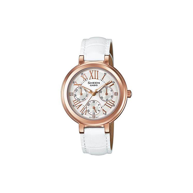 CASIO Women's SHEEN White Watch SHE-3034GL-7A SHE-3034GL-7A