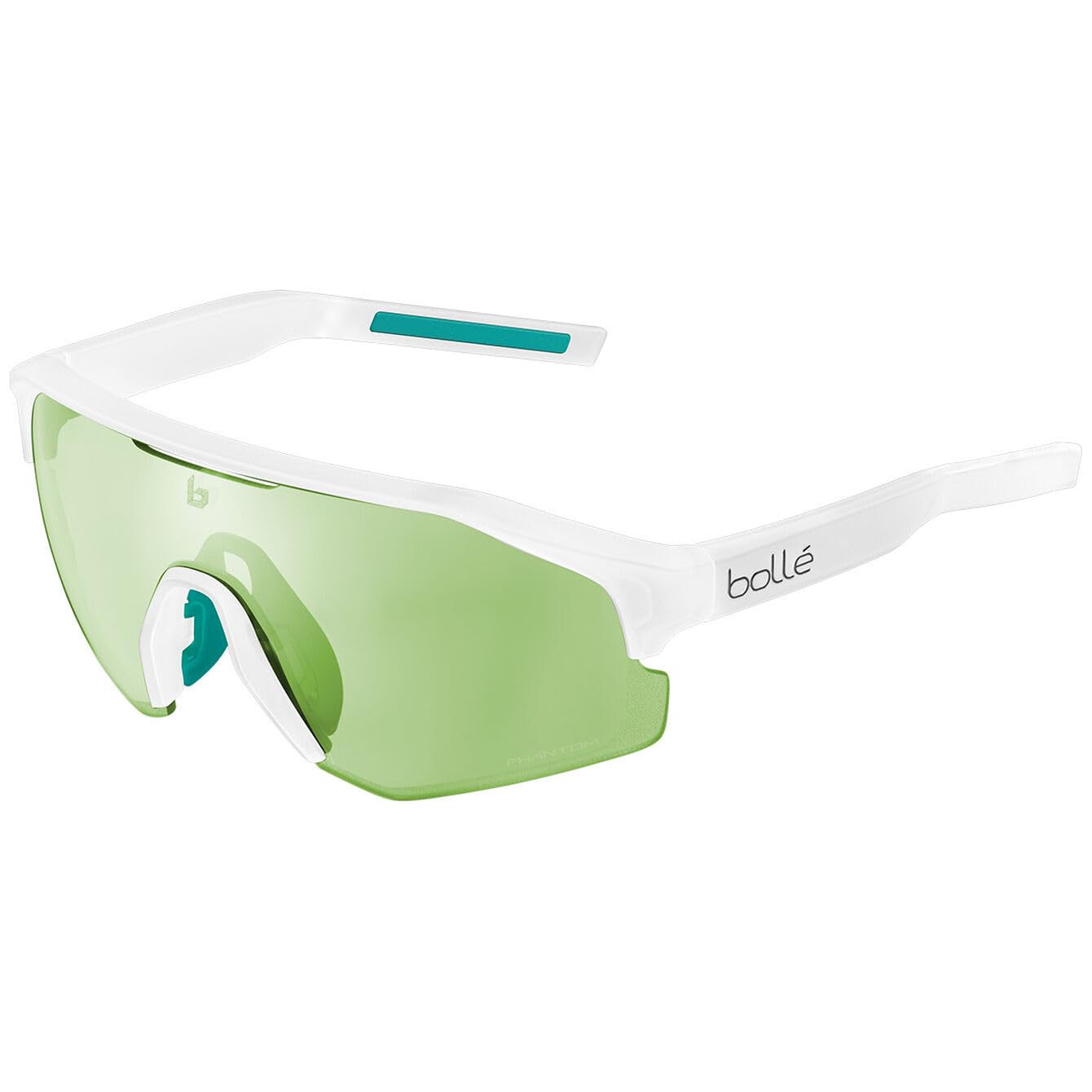 

BOLLE LIGHTSHIFTER Cycling Phantom Clear Green White Matte BS020003 Sunglasses, Lenses, 9-62% Transmittance, Glazed,