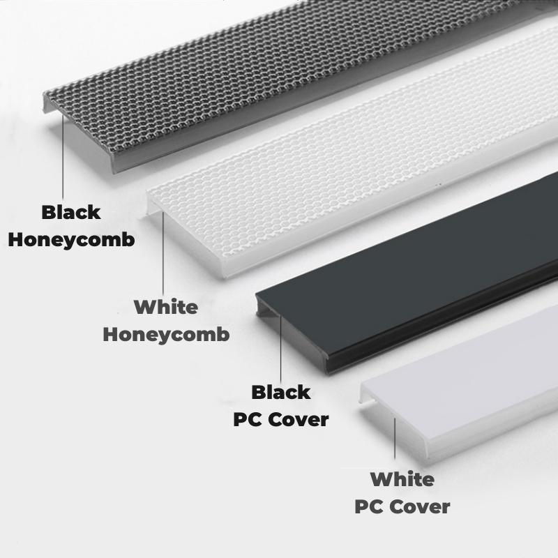 0.5m/1m Embedded Frameless LED Aluminum Profile Ceiling Backlight Channel Black Diffuser Floor Wall Decor Linear Bar Strip Light