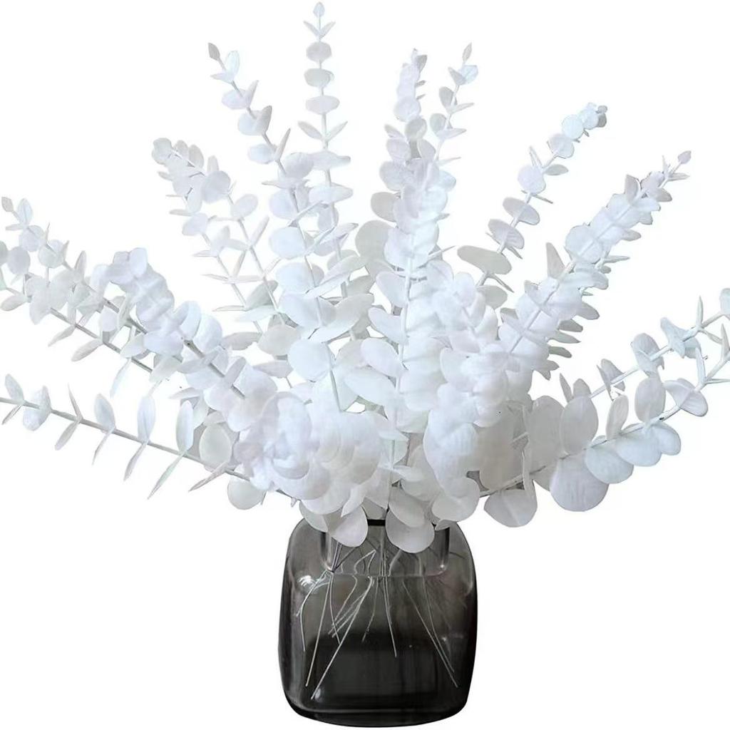 Cross-border Simulation Golden Eucalyptus Artificial Leaves and Flowers for Christmas Decoration