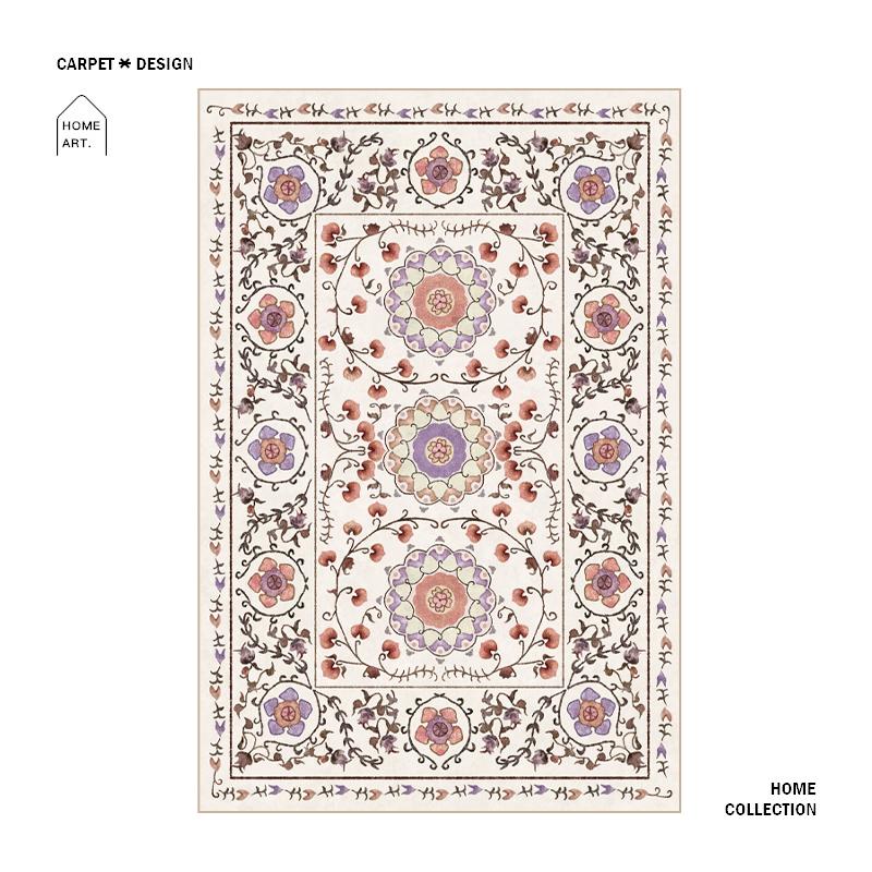 European Vintage Carpet Non-slip Ethnic Rugs for Living Room Bedroom Large Area Lounge Rug Home Decoration