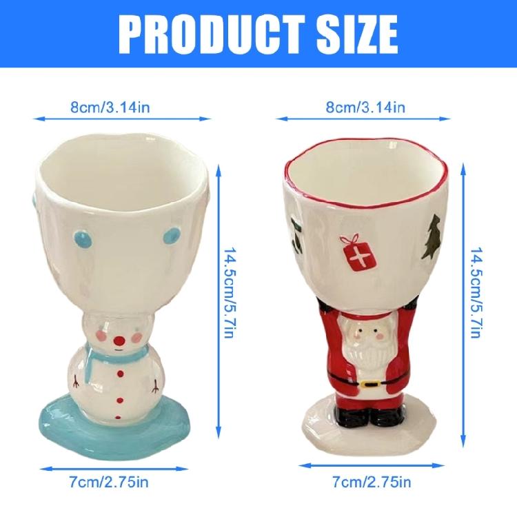 Christmas Themed Snowman Mugs Holiday Ceramic Santa Snowman Mugs Christmas Beverage Cups for Gifting