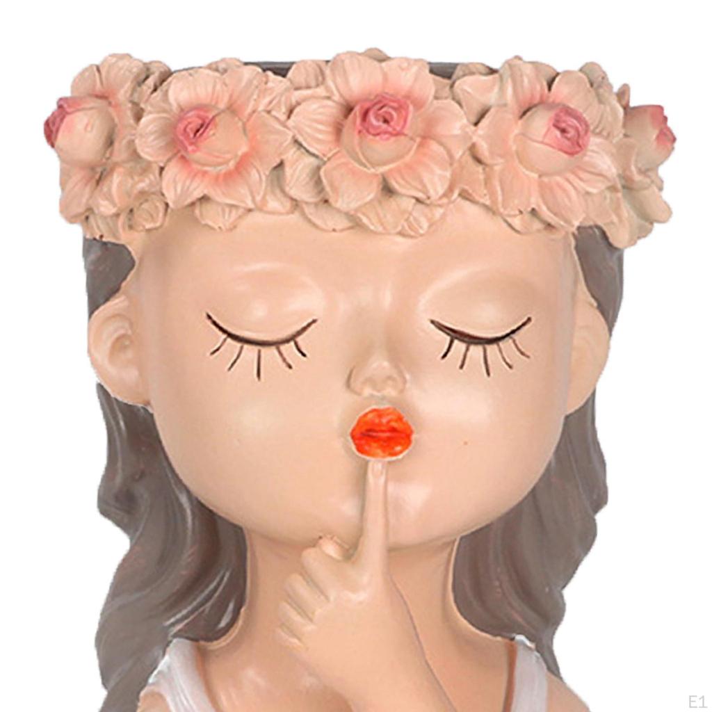 Female Pot Flower Pots Vase Statue Planter W/ Drainage Hole Arrangement, Gardening