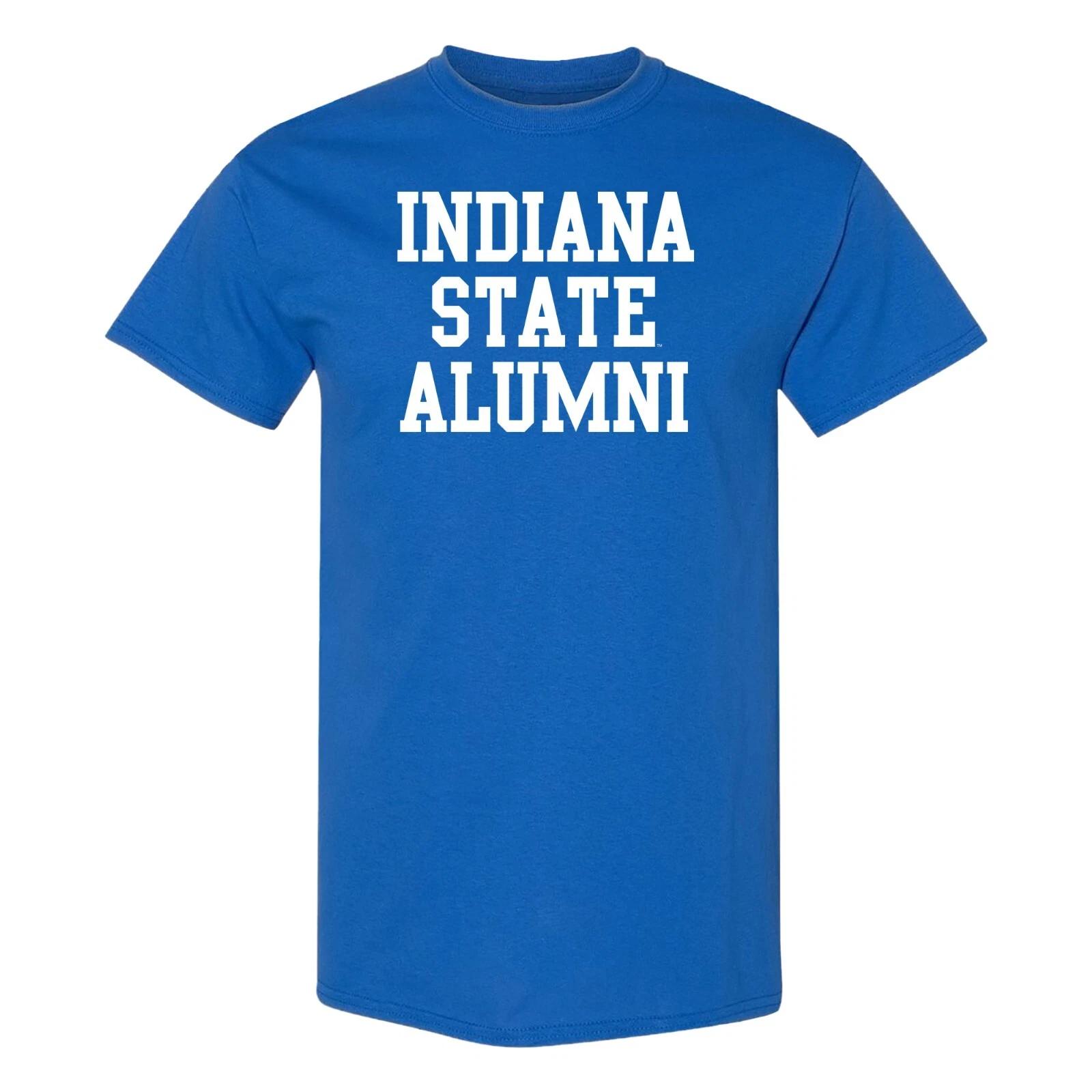 Indiana State Sycamores Basic Block Alumni Collegiate T Shirt - Royal 4XL