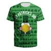 Cross-border European and American Foreign Trade Men's and Women's T-shirts 3D Printed T-shirts Irish St. Patrick's Day Clothing Men's Short Sleeves