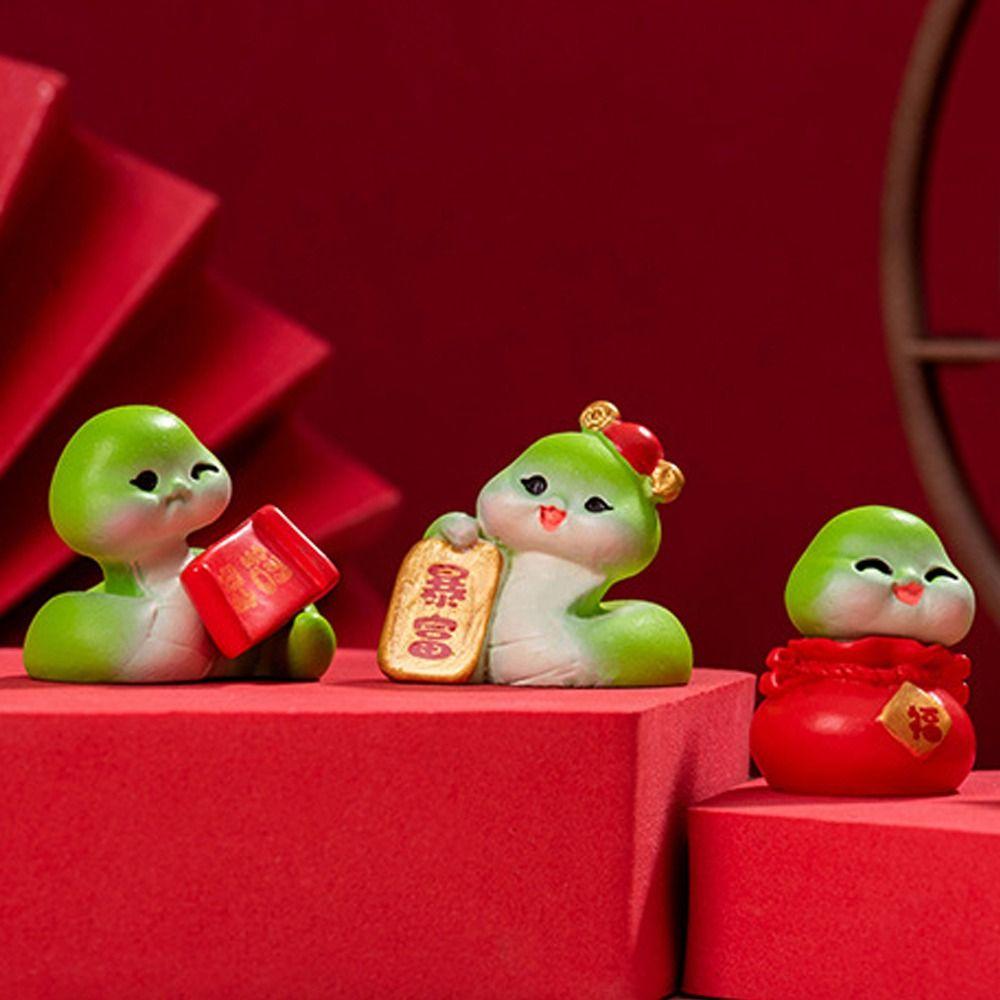 Cute New Year Snake Figurine Zodiac Snake 2025 Snake Year Mascot  New Year Decoration Gifts