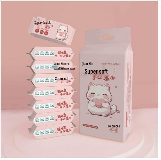 Paquete de Viaje Mini Toallitas Húmedas: 8 Toallitas Húmedas para Bebé por Paquete, Especialmente para las Manos de los Niños