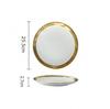 European Style Gold Side Black Plate Retro  Matte Steak Dish Dessert Tray Kitchen Dinner Plates Ceramic Dishes Bowls 1pcs
