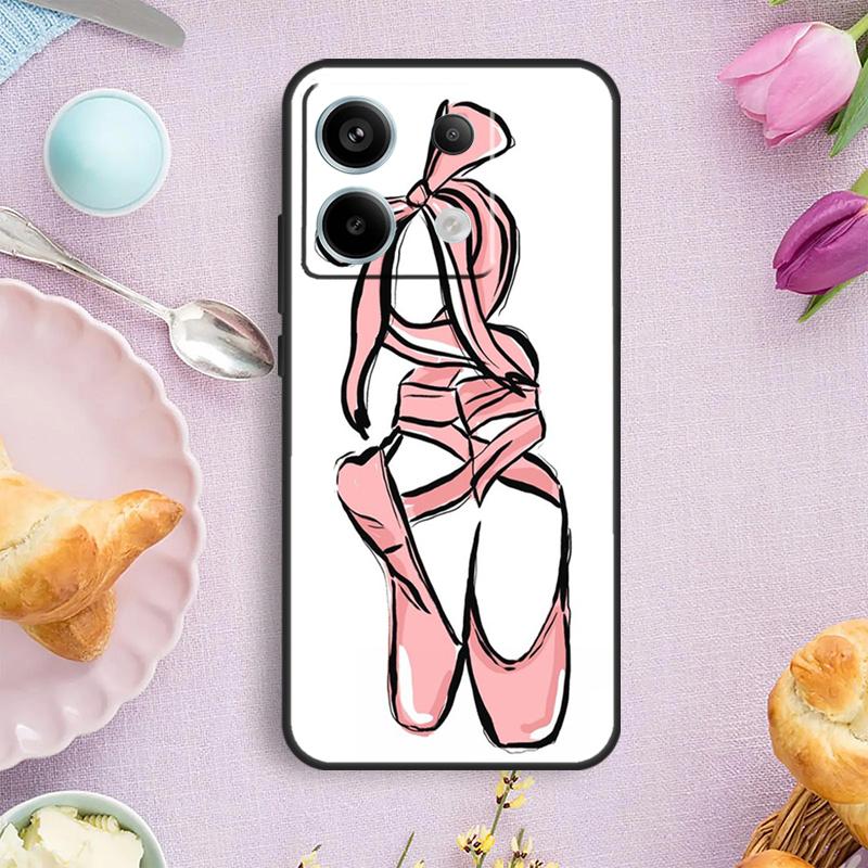 Ballet Shoes Case For Xiaomi Redmi Note 13 11 10 12 14 15 Pro Plus Cover For Redmi 15 14C 10C 13C 12C 15C