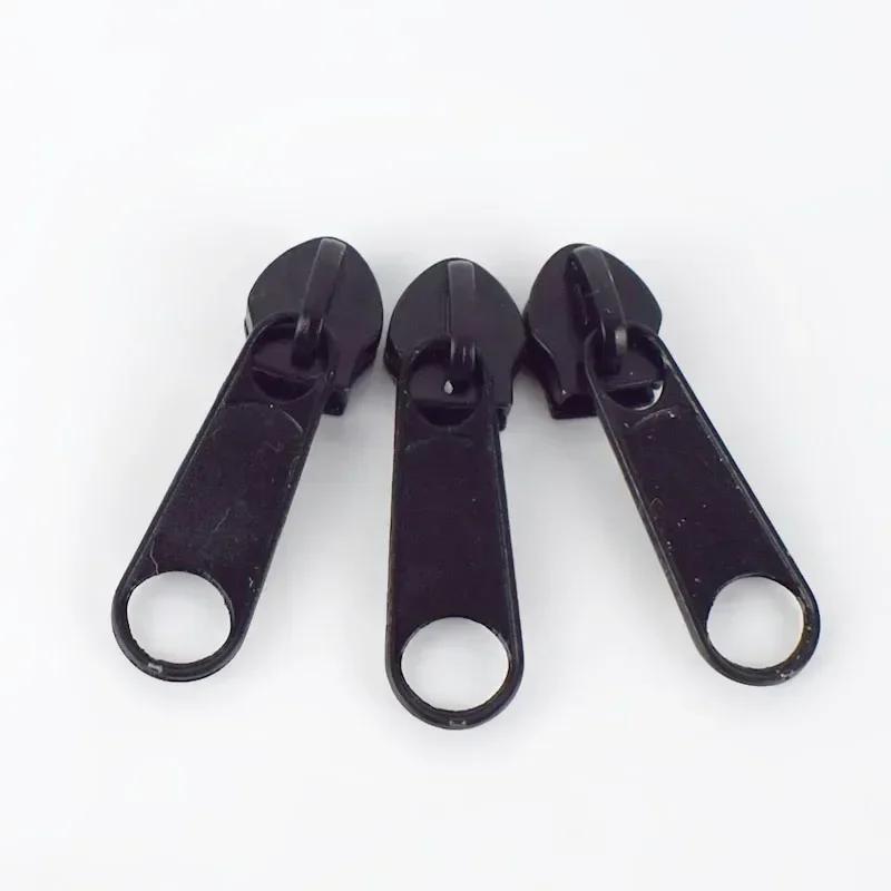 Meetee 5/10/20Pcs 5# Zipper Puller for Nylon Zippers Plastic Coil Zips Slider Heads Repair Kits DIY Garment Sewing Accessories