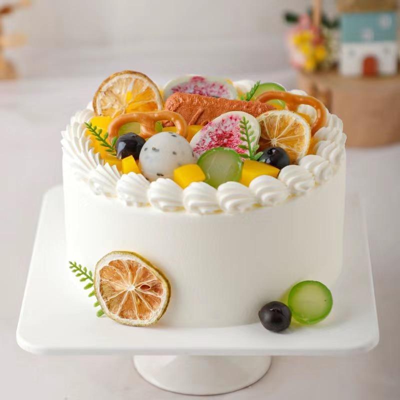Cute Fruit Simulation Cake Model Ornaments Shop Showcase Cake Sample Display Birthday Wedding Cake Mold Decoration Shooting Prop