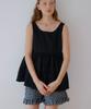 Okuka Check Frill Shorts - Black