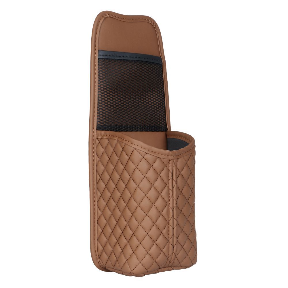 Auto Sitz Seiten Hängender Aufbewahrungs-Organizer Leder Auto Becher Taschentuchbox Glas Handyhalter Fahrersitz Seite Papiertuch Tasche