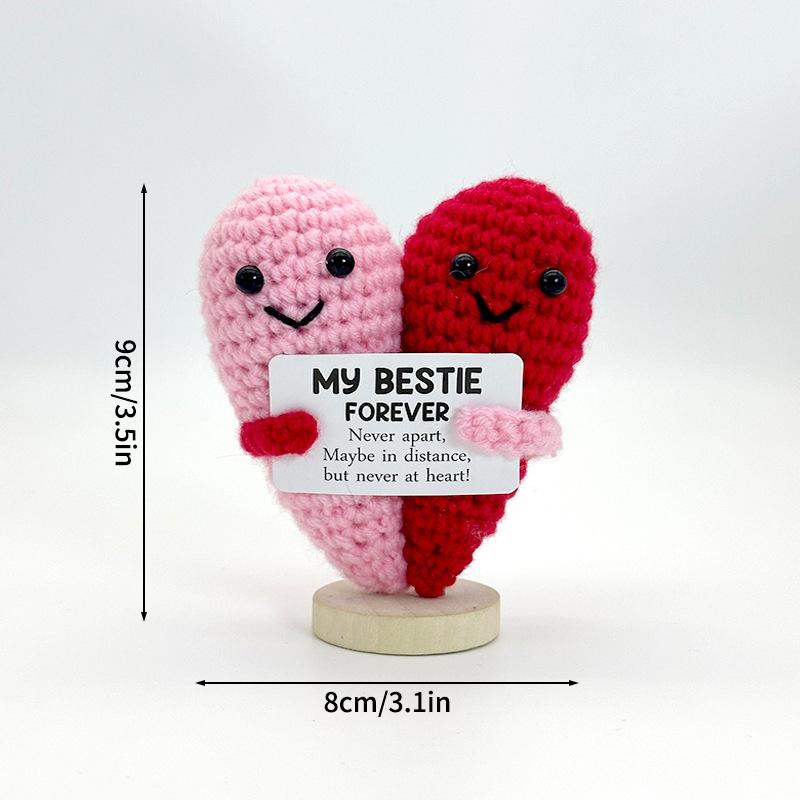Crochet Positive Energy Doll Pocket Hug Gifts Handmade Knitted Ornament Handmade Doll Valentine's Chrismas Gifts Navidad 2026