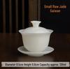 Unpolished Jade Porcelain 120ml Tea Brewing Bowl - Pure White, Ice Type, Lidded for Home Use.
