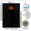 Popular 5D Diy Cross Stitch Halloween Scary Pumpkin Head Man Painting Full Drill Cross-Stitch Crafts Kit Wall Sticker Home Decor