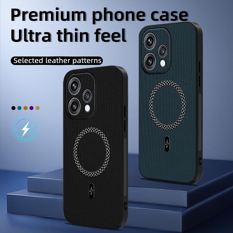 For OPPO Reno 15 Premium Leather Texture Magnetic Shockproof Phone Case For OPPO Reno 15 Pro Max Anti-Slip Protective Cover 15C