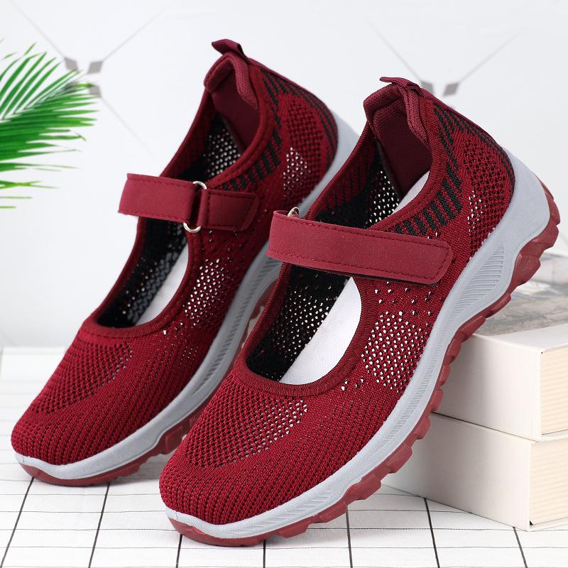 Clearance women's shoes cloth shoes women's new flying woven shoes casual single shoes soft-soled shoes