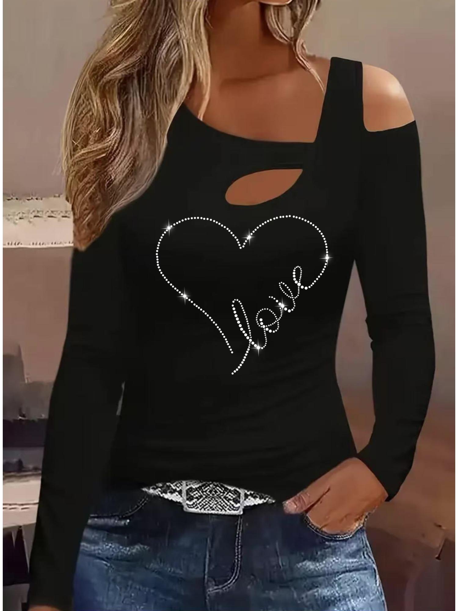 

Women s New Casual Long Sleeve Top T Shirt Blouse Female S чорний