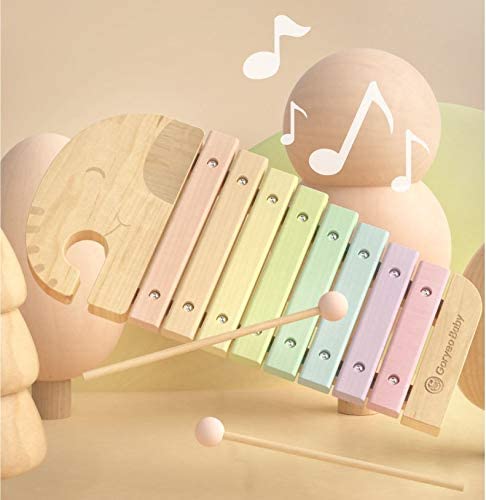 U.STAR Elephant Xylophone Wooden Toy Montessori Educational Toy Musical Instrument