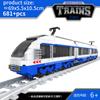 Set Treno Città Treno a Vapore Proiettile Veicolo Merci Stazione Ferroviaria Modello Blocchi da Costruzione Mattoni Binari Rotaia Senza Motore Kit Carrozza Giocattolo per Bambini