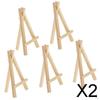 2x 5pcs Mini Wooden Easel Display Painting Stand Card Canvas Holders 12.5x7cm As