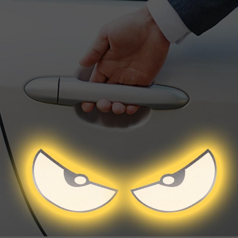 Naklejka odblaskowa na samochód Bezpieczeństwo w nocy Jazda samochodem Mały diabełek Potwór Oko Odblask Samochód Zarysowanie Stylizacja Modyfikacja Akcesoria