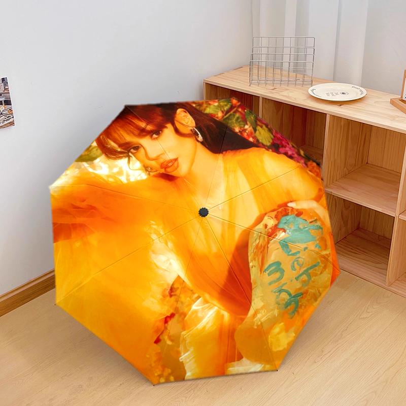 

1pc Ayliva pattern Umbrella Portable Folding Umbrella Iron Frame Hole Bone Structure Outdoor Home Umbrella разноцветный