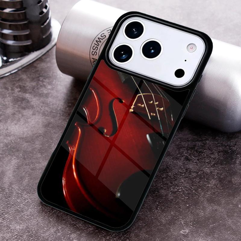 

Wood Cello Violin Phone Case For iPhone 17,16e,15,14,13,12,11,Mini,Pro,MAX soft Silicone Cover iPhone 13 Pro