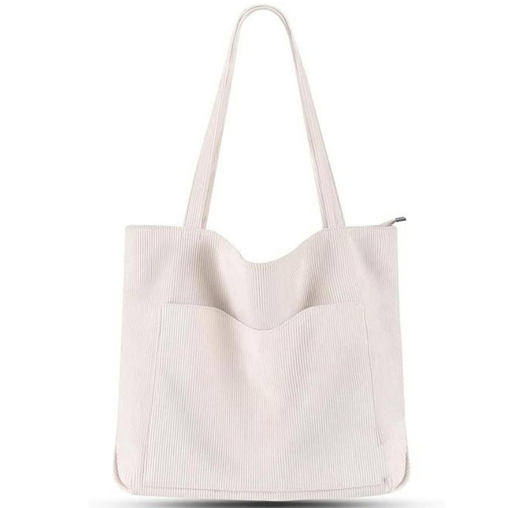 Large Capacity Wowen Tote Bags for Work Commuting Carrying Bag College Student Outfit Book Shoulder Bag
