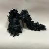 Black Satin Butterfly-Knot Women Pumps 2025 Summer New Shallow High Heels Pointed Toe Stiletto Heel Casual Sandals