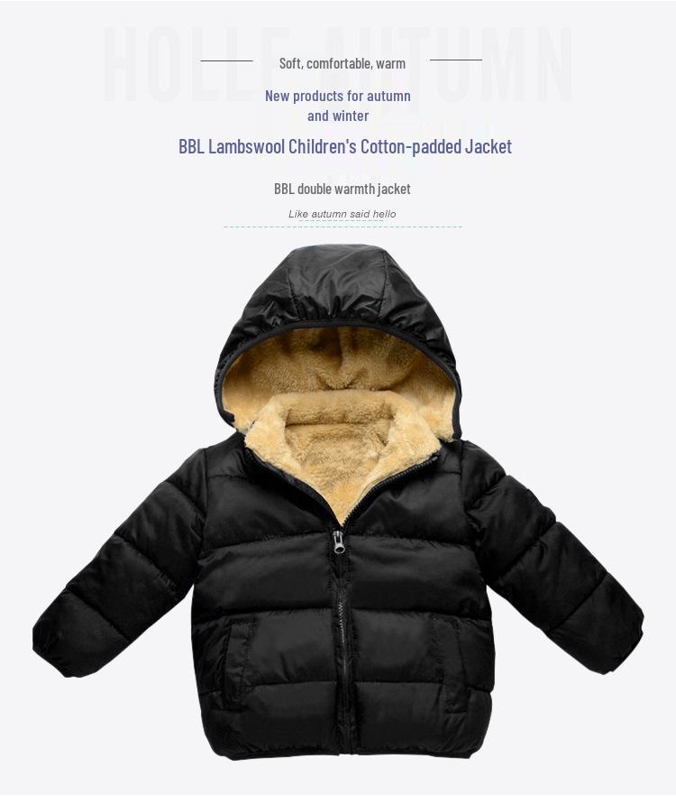 Îmbrăcăminte exterioară de iarnă pentru copii: Jachete din lână de miel căptușite cu bumbac și paltoane din puf pentru băieți și fete, jachete groase pentru bebeluși