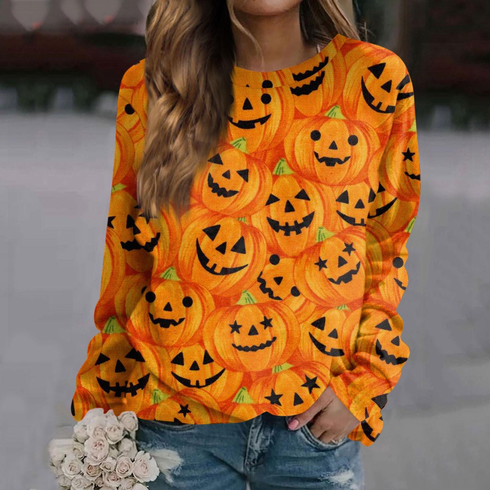 

Женская модная повседневная футболка с круглым вырезом и длинным рукавом с принтом, топ M