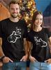 Valentine's Day Couples Matching T-Shirts Casual Short Sleeve Crew Neck T Shirt For Men Women New In Couple Elements Print Tees