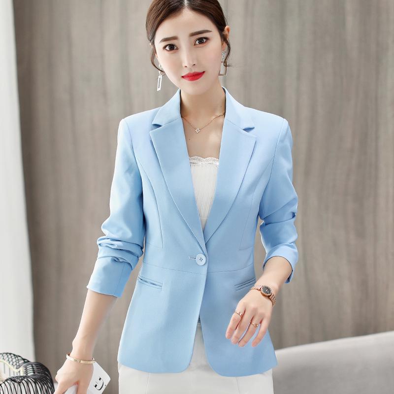2025 Spring/Autumn Women's Slim Korean Style Long Sleeve Blazer - Versatile Short Jacket