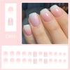 Aufdrücknagel Französische Spitze Nagel Quadratische Nagelspitzen Falschnagel Vollabdeckung Falschnagel mit Designs Künstlicher Acrylnagel
