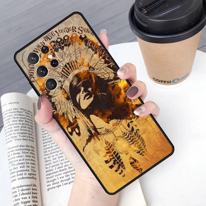 Boho Gypsy Bohemian Phone Case Cover For Samsung Galaxy S24 S25 Ultra S21 S22 Ultra S10E Note 10 Plus Note 20 FE S23
